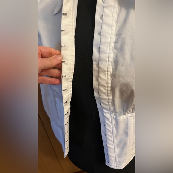 Banana Republic White Corset Blouse sz 0 - Picture 6 of 7